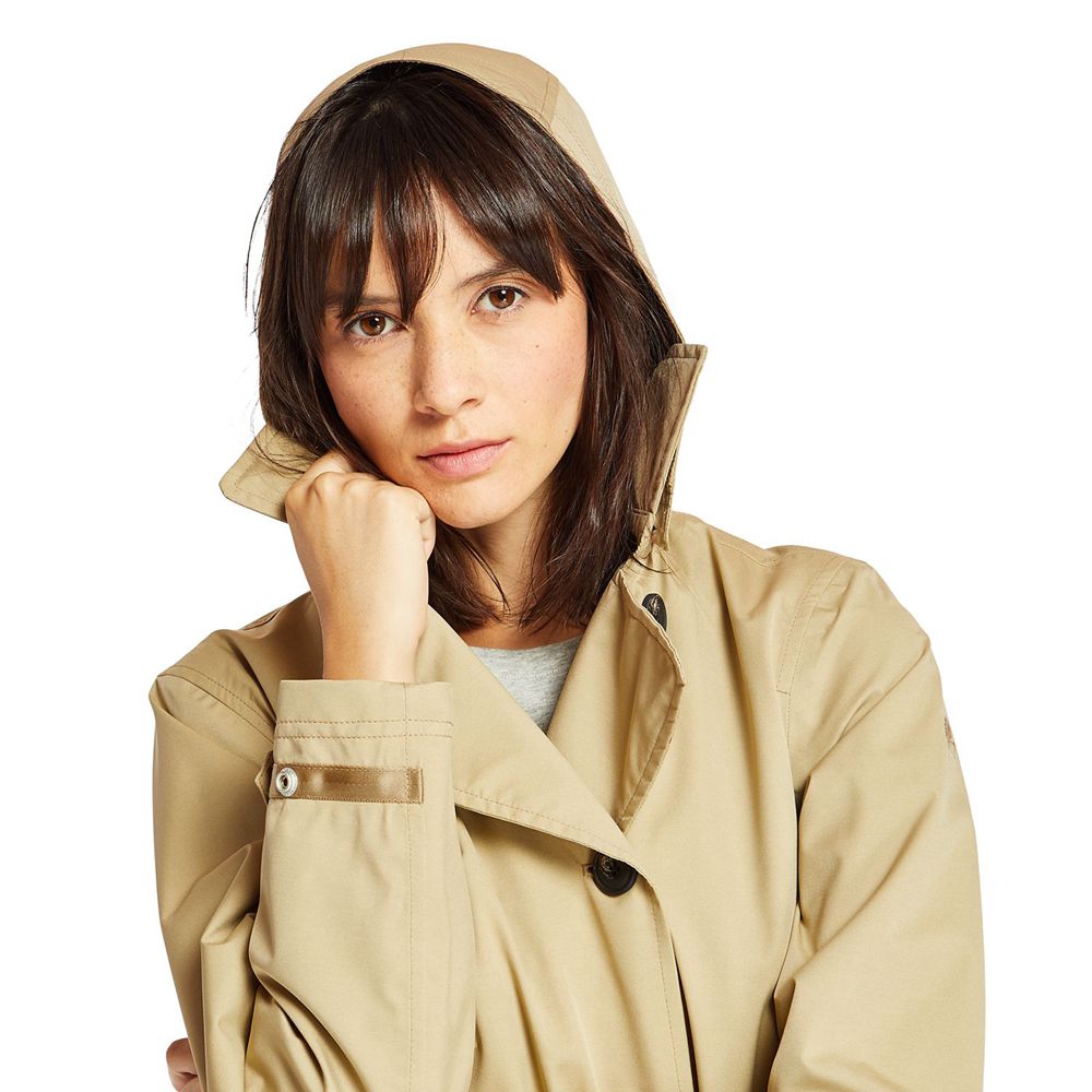 Timberland Womens Coats Classic Waterproof Trench - Khaki - India WE3219670